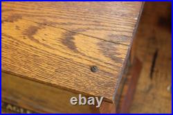 Antique Country Store Display Case Showcase Eagle Oak Glass Countertop Vtg
