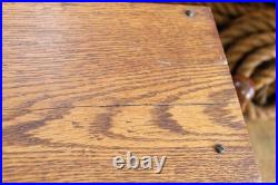 Antique Country Store Display Case Showcase Eagle Oak Glass Countertop Vtg