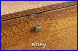 Antique Country Store Display Case Showcase Eagle Oak Glass Countertop Vtg