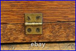 Antique Country Store Display Case Showcase Eagle Oak Glass Countertop Vtg