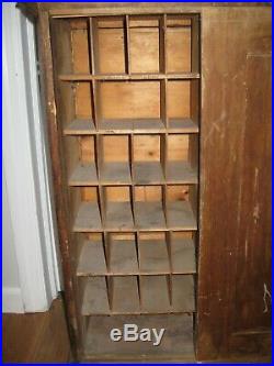 Antique Diamond Dyes Counter Display Cabinet Store Advertising Oak Governess VTG