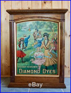 Antique Diamond Dyes Vintage Country Store Governess Cabinet