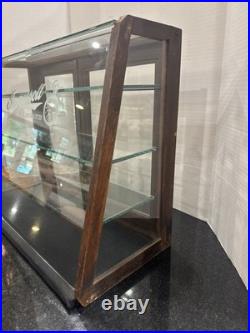 Antique Ingersoll Watch Wooden Countertop Glass Display Case General Store Sign