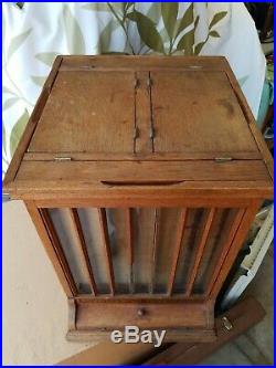 Antique J&p Coats Spool Cabinet General Store Display Vintage Sewing