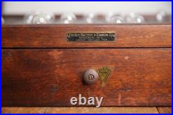 Antique Light Bulb Store Display Cabinet wood Tool box Vintage automotive lamp