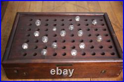 Antique Light Bulb Store Display Cabinet wood Tool box Vintage automotive lamp