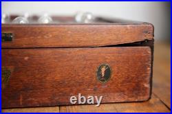 Antique Light Bulb Store Display Cabinet wood Tool box Vintage automotive lamp