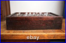 Antique Light Bulb Store Display Cabinet wood Tool box Vintage automotive lamp