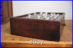 Antique Light Bulb Store Display Cabinet wood Tool box Vintage automotive lamp