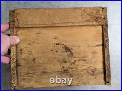 Antique Mercantile Sharp Edges Lasting Satisfaction Wooden Store Display Rare