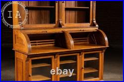 Antique Oak Jewelry Store Display Cabinet