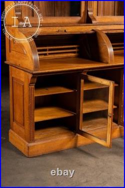 Antique Oak Jewelry Store Display Cabinet