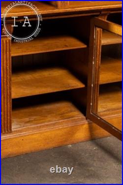 Antique Oak Jewelry Store Display Cabinet