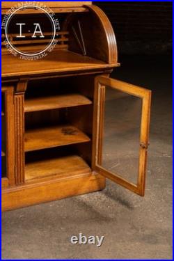 Antique Oak Jewelry Store Display Cabinet