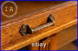 Antique Oak Jewelry Store Display Cabinet