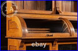 Antique Oak Jewelry Store Display Cabinet