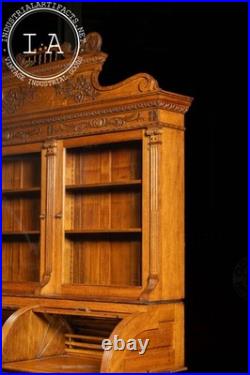 Antique Oak Jewelry Store Display Cabinet