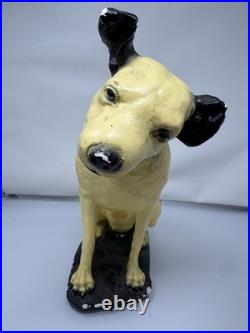 Antique RCA NIPPER Dog Chalkware Vintage Advertising