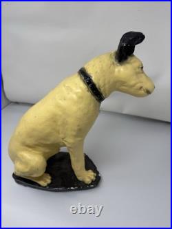 Antique RCA NIPPER Dog Chalkware Vintage Advertising