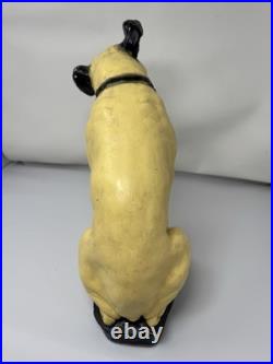 Antique RCA NIPPER Dog Chalkware Vintage Advertising