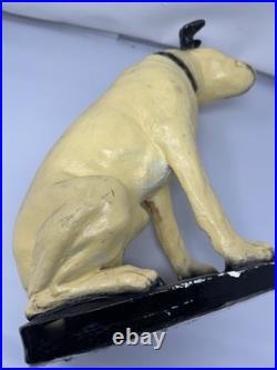 Antique RCA NIPPER Dog Chalkware Vintage Advertising