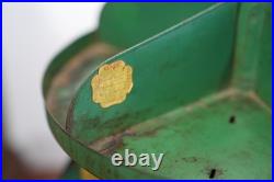 Antique Rotating Store Counter Display Rack Jewelry Stand Vintage Green