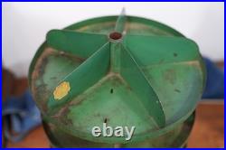 Antique Rotating Store Counter Display Rack Jewelry Stand Vintage Green