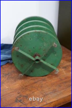 Antique Rotating Store Counter Display Rack Jewelry Stand Vintage Green