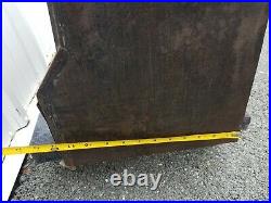 Antique Salvage Reclaimed General Store Tin Beveled Bar Mirror Spice Dispenser