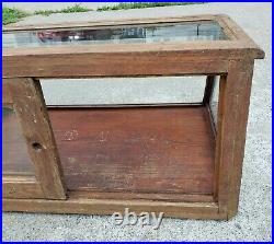 Antique Showcase Country General Drug Store Counter Top Apothecary Display Case