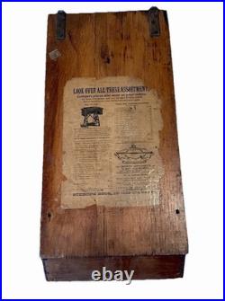 Antique Singer Sewing Machine Dealer Display Cabinet Sterchi Bros Store Counter