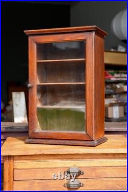 Antique Store Counter Display Case Wood shelf apothecary cabinet Countertop VTG