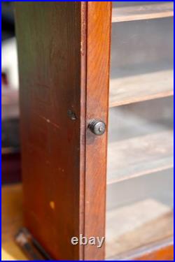 Antique Store Counter Display Case Wood shelf apothecary cabinet Countertop VTG