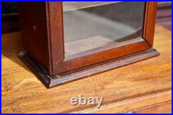 Antique Store Counter Display Case Wood shelf apothecary cabinet Countertop VTG