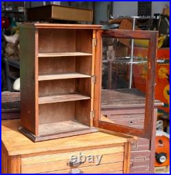 Antique Store Counter Display Case Wood shelf apothecary cabinet Countertop VTG