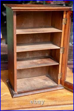 Antique Store Counter Display Case Wood shelf apothecary cabinet Countertop VTG