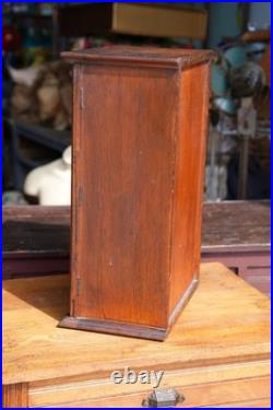Antique Store Counter Display Case Wood shelf apothecary cabinet Countertop VTG