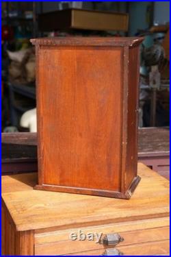 Antique Store Counter Display Case Wood shelf apothecary cabinet Countertop VTG