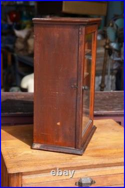 Antique Store Counter Display Case Wood shelf apothecary cabinet Countertop VTG Antique Store Counter Display Case Wood shelf apothecary cabinet Countertop VTG
