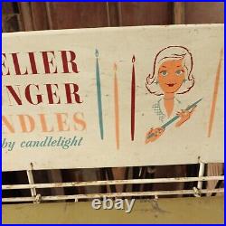 Antique Store Display Will & Baumer With candle's 1950s mcm retro Shelves
