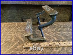 Antique Tom McAn Shoe Store Display Stand Bronze Steel Advertising Fixture 1920s