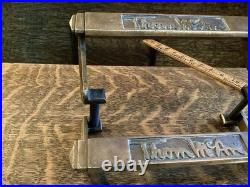 Antique Tom McAn Shoe Store Display Stand Bronze Steel Advertising Fixture 1920s