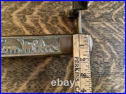 Antique Tom McAn Shoe Store Display Stand Bronze Steel Advertising Fixture 1920s