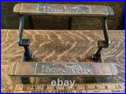 Antique Tom McAn Shoe Store Display Stand Bronze Steel Advertising Fixture 1920s