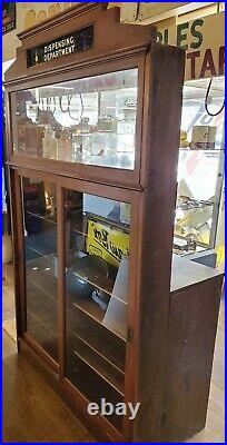 Antique VTG Pharmacy Apothecary Prescription Drug Store Counter Display Cabinet