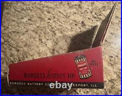 Antique Vintage Burgess Battery Flashlight Lens General Hardware Store Display