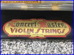 Antique Vintage Concert Master Violin String Store Display Advertising Rack