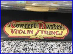 Antique Vintage Concert Master Violin String Store Display Advertising Rack