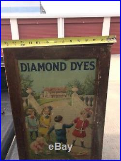 Antique Vintage Diamond Dyes Advertising Cabinet Country Store Advertising