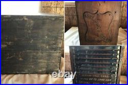 Antique Vintage Drawer Belding Paul & Co Spool Cabinet Country Store Display